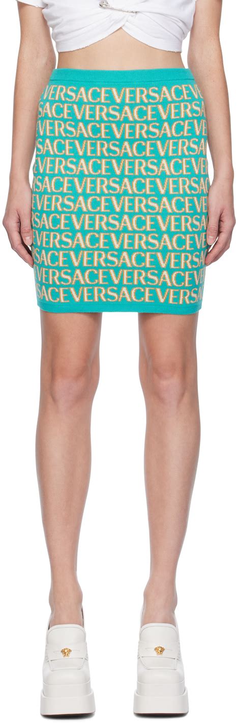 versace blue skirt|versace skirt size.